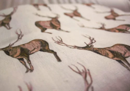 stampa tessile per l'arredo dettaglio cervo