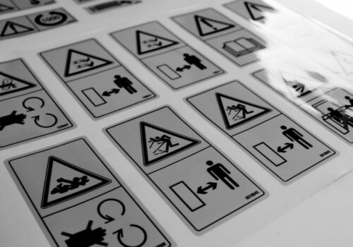 adesivi personalizzati decalcomanie di sicurezza