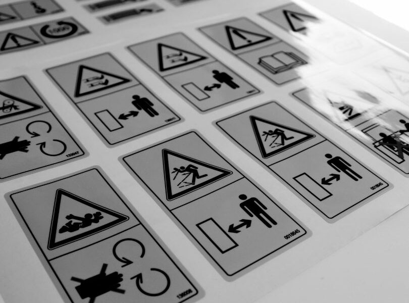 adesivi personalizzati decalcomanie di sicurezza