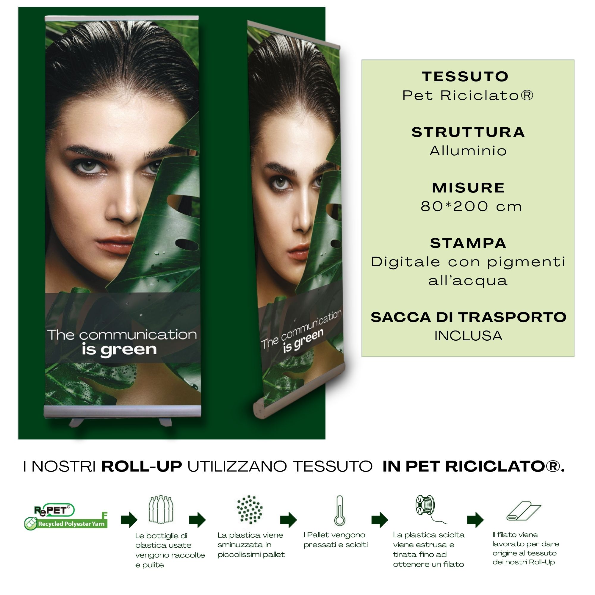 roll up in tessuto riciclato